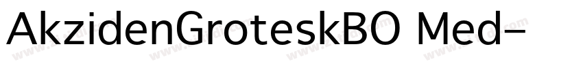 AkzidenGroteskBO Med字体转换